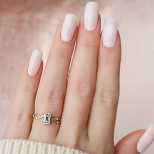 The Twig Set With A 2 Carat Emerald Lab Diamond