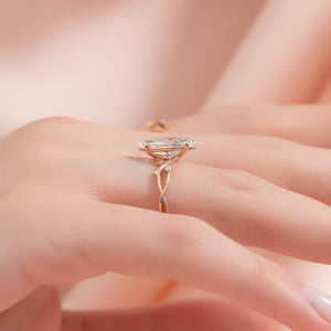 The Twig Set With A 3 Carat Marquise Lab Diamond