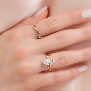 The Twig Set With A 3 Carat Marquise Lab Diamond
