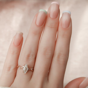 The Twig Set With A 3 Carat Marquise Lab Diamond