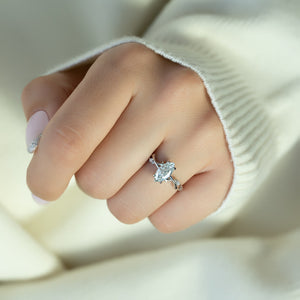 The Twig Set With A 1.5 Carat Marquise Lab Diamond