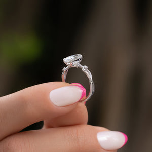 The Twig Set With A 1.5 Carat Marquise Lab Diamond