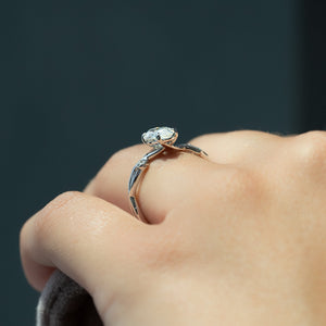 The Twig Set With A 1.5 Carat Marquise Lab Diamond