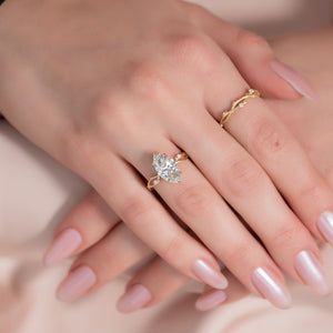 The Twig Set With A 2 Carat Marquise Lab Diamond
