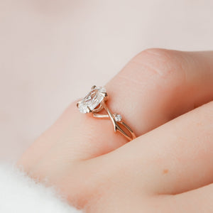 The Twig Set With A 2 Carat Oval Lab Diamond