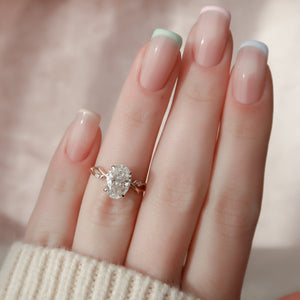 The Twig Set With A 2 Carat Oval Lab Diamond