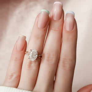The Twig Set With A 2 Carat Oval Lab Diamond