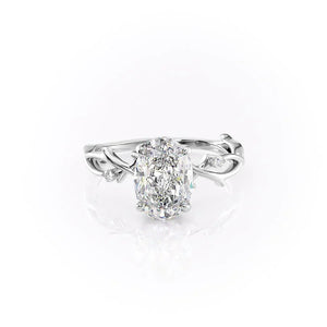 The Twig Set With A 2.5 Carat Oval Lab Diamond
