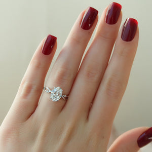 The Twig Set With A 2 Carat Oval Lab Diamond