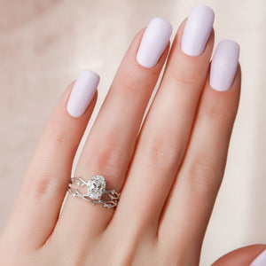 The Twig Set With A 2 Carat Oval Lab Diamond