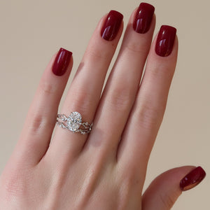The Twig Set With A 2 Carat Oval Lab Diamond