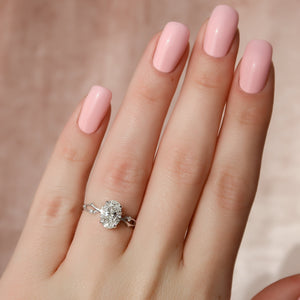 The Twig Set With A 2 Carat Oval Lab Diamond