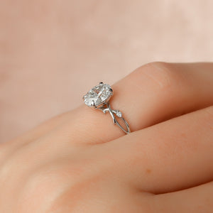 The Twig Set With A 2 Carat Oval Lab Diamond