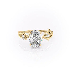 The Twig Set With A 2.5 Carat Oval Lab Diamond
