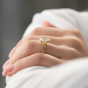 The Twig Set With A 1 Carat Oval Lab Diamond