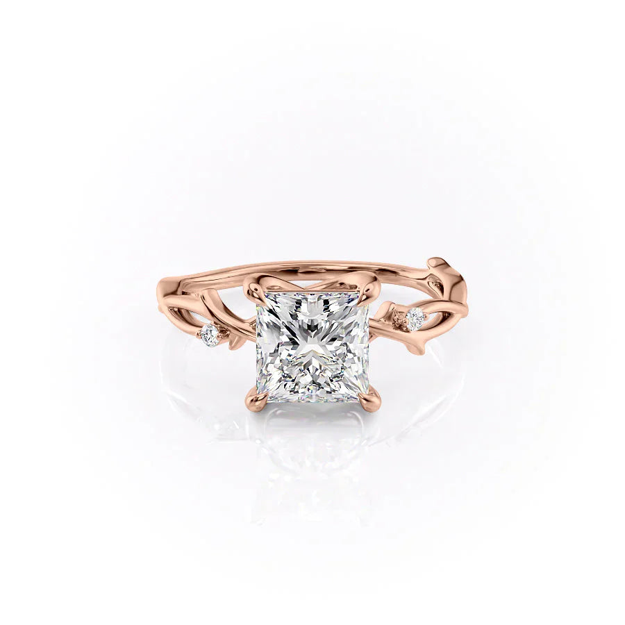 The Twig Set With A 2 Carat Princess Lab Diamond