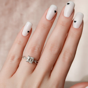The Twig Set With A 1.5 Carat Princess Lab Diamond
