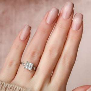 The Twig Set With A 1.5 Carat Princess Lab Diamond