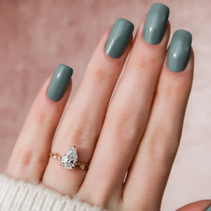 The Twig Set With A Pear Moissanite