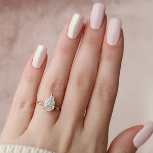 The Twig Set With A 2.5 Carat Pear Lab Diamond