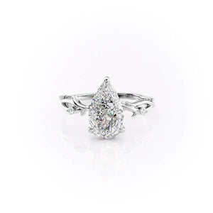 The Twig Set With A 2.5 Carat Pear Lab Diamond