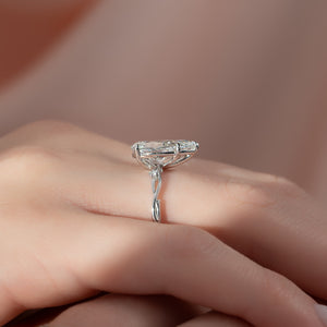 The Twig Set With A Pear Moissanite