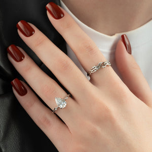 The Twig Set With A 2 Carat Pear Lab Diamond