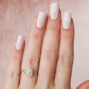 The Twig Set With A 2 Carat Pear Lab Diamond