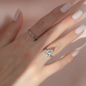 The Twig Set With A Pear Moissanite