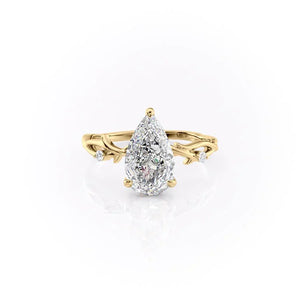 The Twig Set With A 2.5 Carat Pear Moissanite