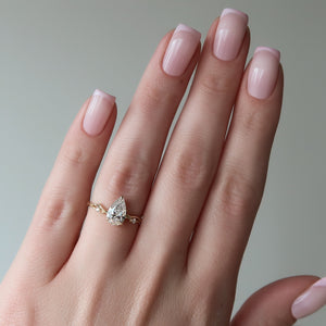 The Twig Set With A 4.5 Carat Pear Moissanite