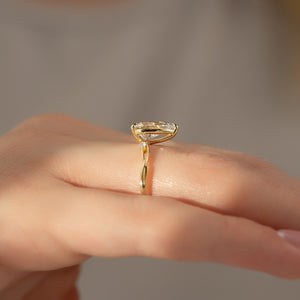 The Twig Set With A 4.5 Carat Pear Moissanite