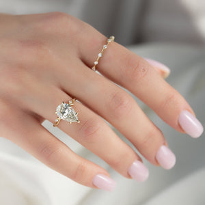 The Twig Set With A 4.5 Carat Pear Moissanite