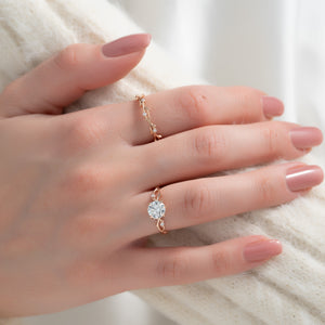 The Twig Set With A 2 Carat Round Lab Diamond