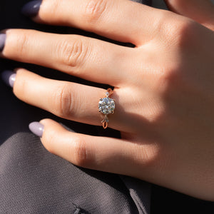 The Twig Set With A 2 Carat Round Lab Diamond