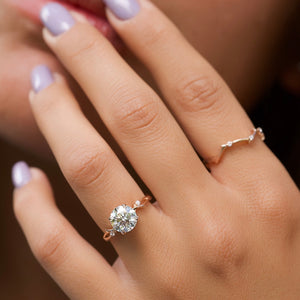 The Twig Set With A Round Moissanite