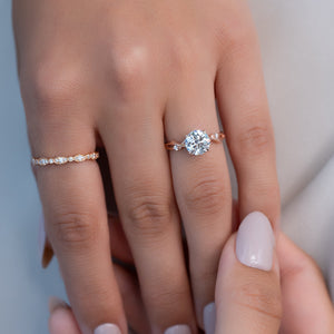 The Twig Set With A Round Moissanite