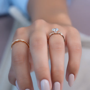 The Twig Set With A 2 Carat Round Lab Diamond