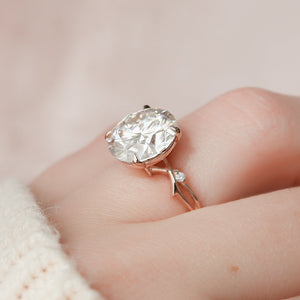 The Twig Set With A Round Moissanite