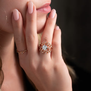 The Twig Set With A 2 Carat Round Lab Diamond