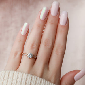The Twig Set With A 2 Carat Round Lab Diamond