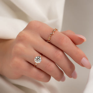 The Twig Set With A 2 Carat Round Lab Diamond