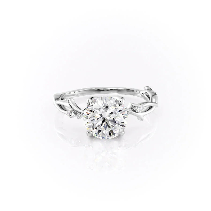 The Twig Set With A 3.5 Carat Round Moissanite