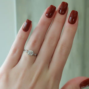 The Twig Set With A 3 Carat Round Lab Diamond