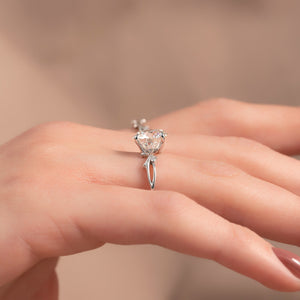 The Twig Set With A 3 Carat Round Lab Diamond