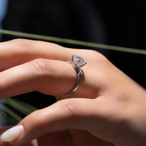 The Twig Set With A 3 Carat Round Lab Diamond