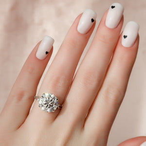 The Twig Set With A 3 Carat Round Lab Diamond