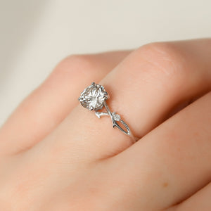 The Twig Set With A 3 Carat Round Lab Diamond