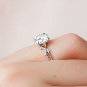 The Twig Set With A 3 Carat Round Lab Diamond