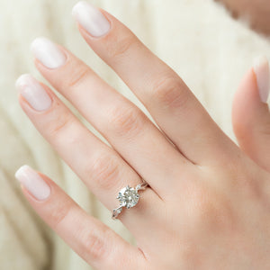 The Twig Set With A 3 Carat Round Lab Diamond